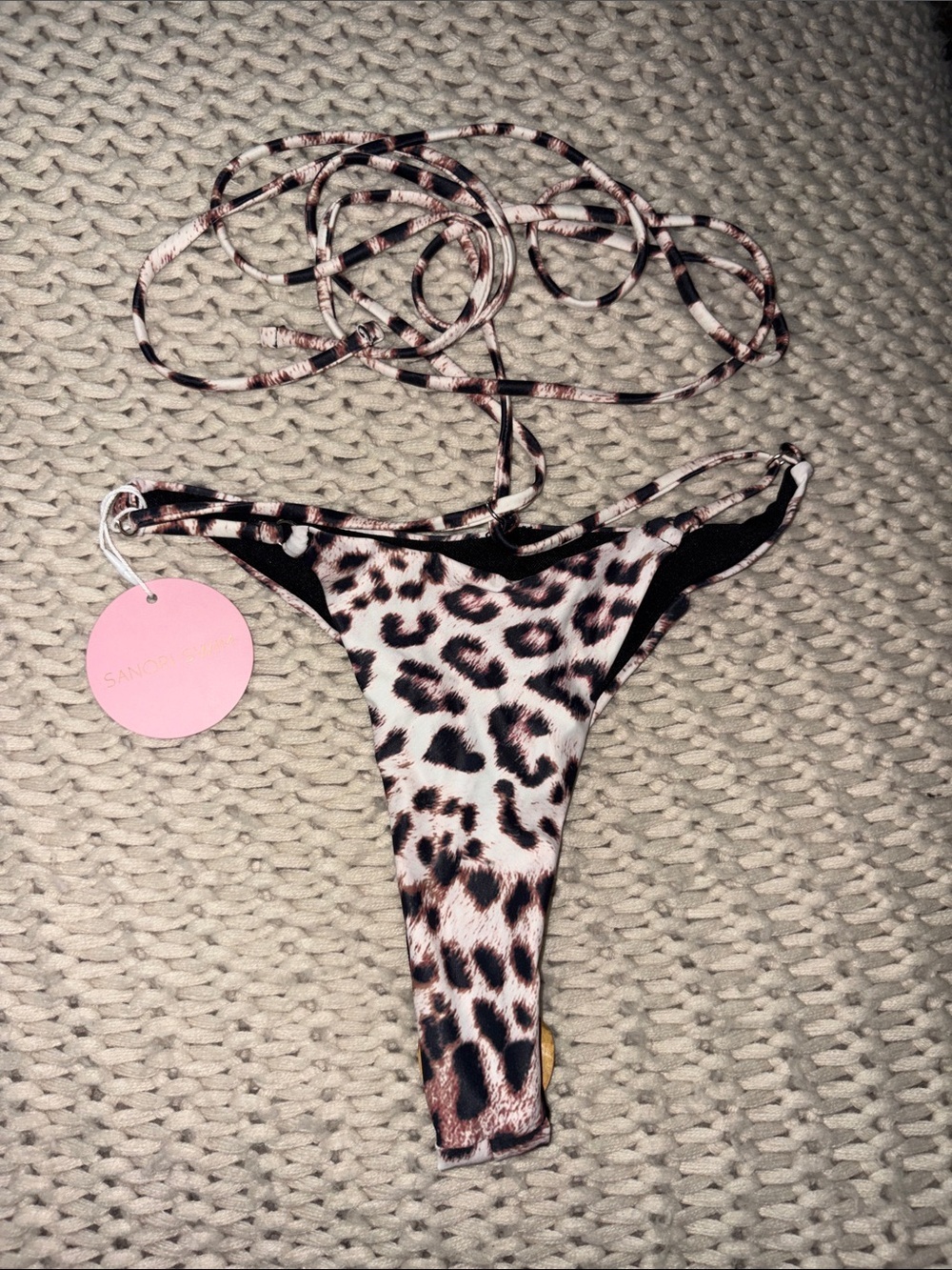 Sanori Swim - Leopard Print String Bikini Bottom